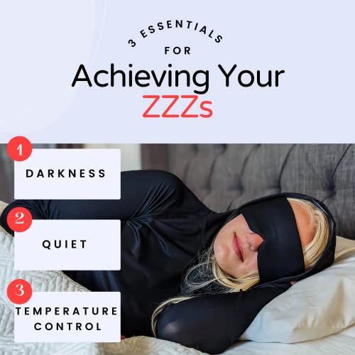 Cooling Sleep Hoodie & Attached Eye Mask for Women or Men - Proven Sleep Aid: Reduces Light, Noise & Temperature3