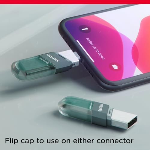 SanDisk iXpand USB 3.0 Flash Drive Flip 128GB for iOS and Windows, Metalic - Image 5