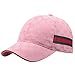 Produktbild UKKD Baseball Kappe Fashion Trend Baseballmütze Aus Reiner Baumwolle Kappen Für Männer Und Frauen In 4 Farben Adjustable One Size Erwachsener Beiläufigen,Rosa,Einstellbar