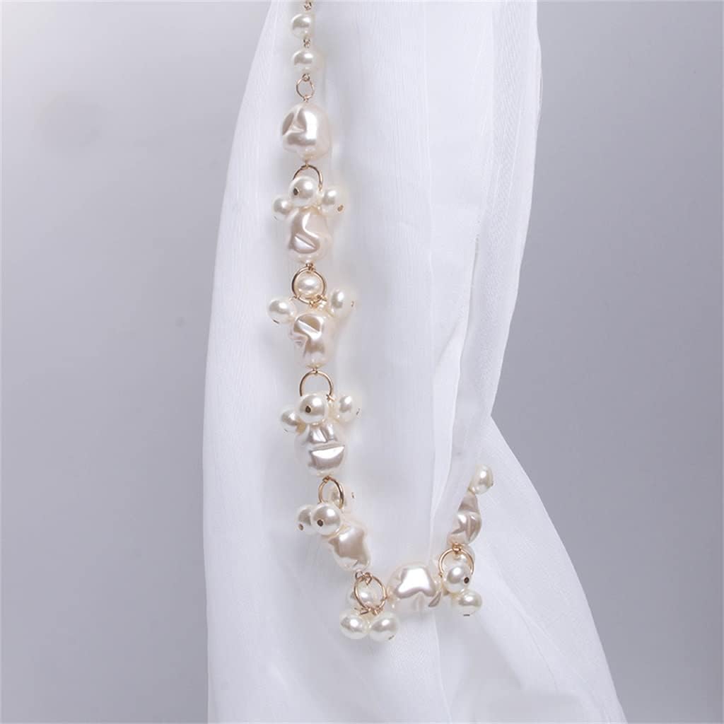 FMURY Pearl Curtain Tie A Pair of Creative Curtain Buckle Decorative Accessories