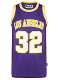 T-shirt, Da uomo, Senza maniche, Stile americano, Da basket Los Angeles Purple 32 Medium