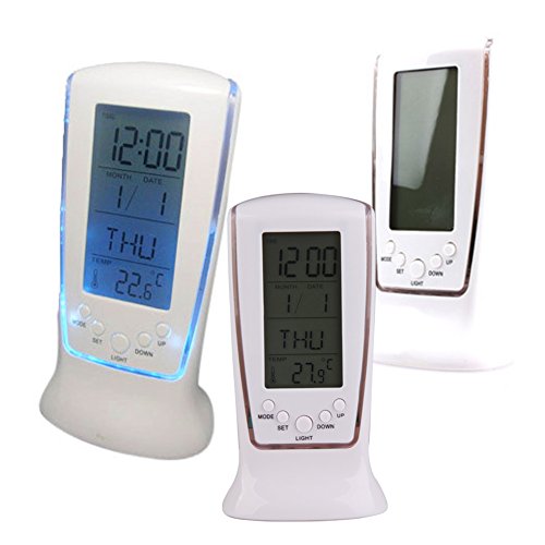 Vktech New Digital LCD Alarm LED clock calendar thermometer
