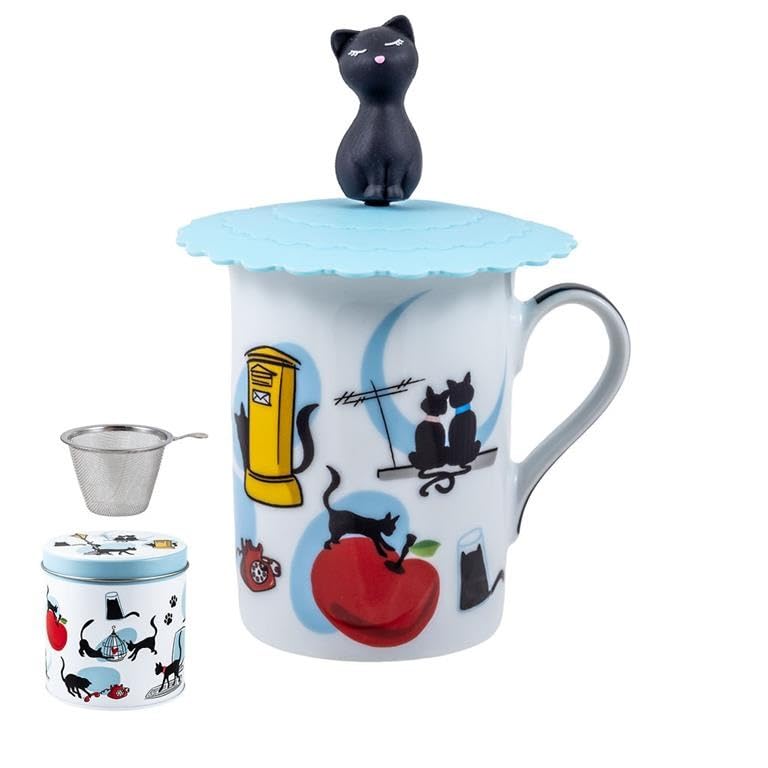 DRW Lot de 6 tasses à infusion avec filtre en acier inoxydable pour chats 8 x 8 x 10 cm