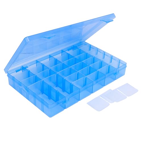 Image of Nail Organizer Storage Box 36 Grids, Rhinestone Container, Acrylic Press Fake Nail Tip Craft Art Accessories Plastic Empty Case, Display Holder for Jewelry Diamond Charms Gem Bead Polish