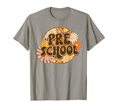 Preschool Retro Groovy Teacher Kids Back to School T-Shirt