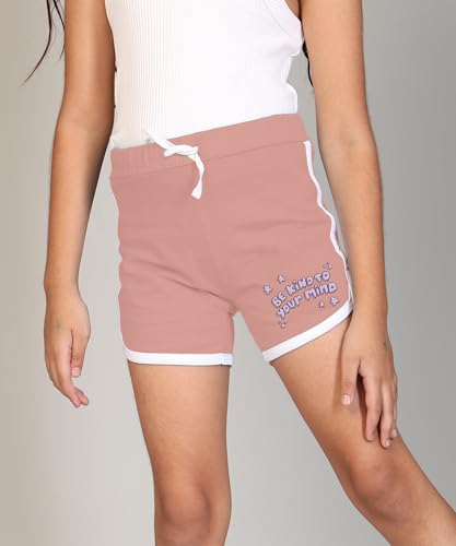 Image of KYDA KIDS Girls 100% Pure Cotton Printed Shorts | Regular Fit Soft Breathable Summer Wear | Multicolor Kids Shorts (Pack of 3)