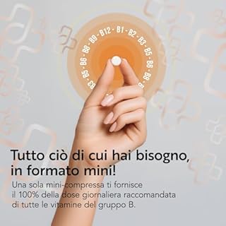 Vitamina B Complex Alto Dosaggio PiùLife, 1 Al Giorno 100% VNR, Vitamina B6 B1 B2 B3 Niacina, B5, B8 Biotina, B9 Acido Folico, Vitamina B12, Tutte Le Vitamine Gruppo B Integratore, 365 compresse