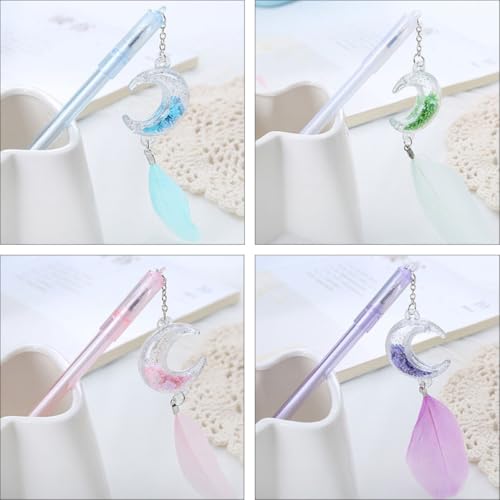 Bolígrafos de gel con colgante luna 10 piezas SHINEOFI miniatura 5