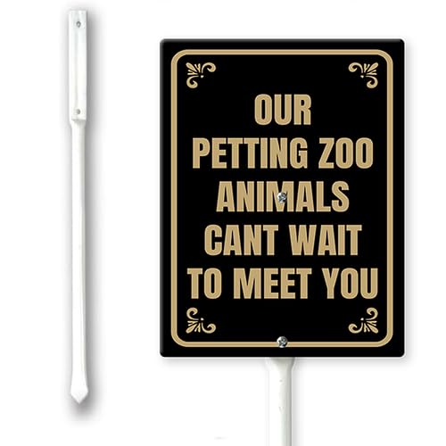 Our Petting Zoo Animals Cant Wait To Meet You Sign With Stakes Outdoor Lawn Yard Signs 4.6 x 6 inch