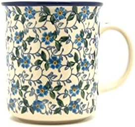 Polish Pottery Mug - Straight Sided - Forget-Me-Knot