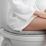 2 PCS Thick and Elastic Toilet Seat Cushion Cover, Washable Soft Padded Toilet Seat Elongated, Easy Install with Double-Sided Hook and Loop Fastener, Seats Mat Cushions for Elderly, Seniors (Gray) - Image 7