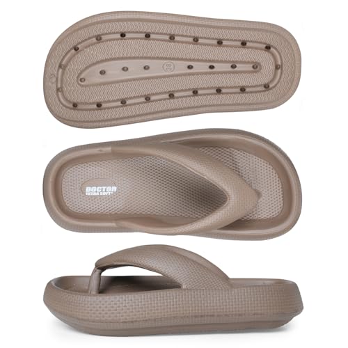 Image of DOCTOR EXTRA SOFT Women's Classic Ultra Soft Flip Flops /Slippers with Cushion FootBed for Adult | Comfortable & Light Weight| Stylish & Anti-Skid| Waterproof & Everyday Use Slip-on Ladies Girls D-541