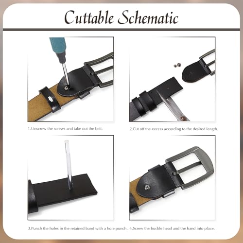 Personalized Gifts for Dad Husband - Personalized Belts for Men with Name Engraving，Custom Leather Belt for Men3