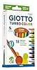 Giotto Turbo Color 18 Pennarelli Punta Fine Colori Assortiti Ricambio Astuccio #1