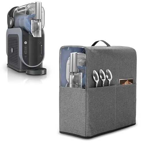 YARWO Slushie Machine Dust Cover compatible with Ninja Professional Frozen Drink Maker, Protective Cover with Clear Window & Multi-Pocket Design for FS301C/FS301/FS299 Home Smoothie Maker
