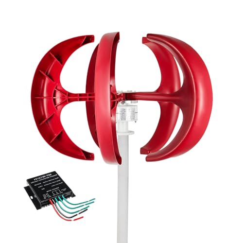 Generador de Turbina Eólica Vertical Sin Ruido de 12000W, 12V, 24V, 48V, 110V, 220V, Kit De Generador de Turbina Eólica Vertical Portátil con Controlador para Uso Doméstico Residencial,Red24V