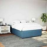 Nous offrons un large choix de matelas. Vous pouvez vous référer à notre boutique pour trouver un matelas à assortir. Couleur : bleu. Matériau : velours (100 % polyester), contreplaqué, bois multicouche, bois massif de pin. Dimensions : 200 x 140 x 46 cm. Dimensions du matelas adapté : 140 x 200 cm (L x l) (matelas non inclus). Pieds en plastique épais. Sitapieds de Support en bois massif de pin. Assemblage requis : oui.