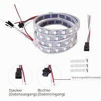 BTF-LIGHTING WS2812 ECO 1M 60LEDs 5050 SMD Flexibler Streifen Schwarz PCB – Ansicht 6