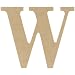 MPI MDF Classic Font Wood Letters and Numbers, 9.5-Inch, Monogram W