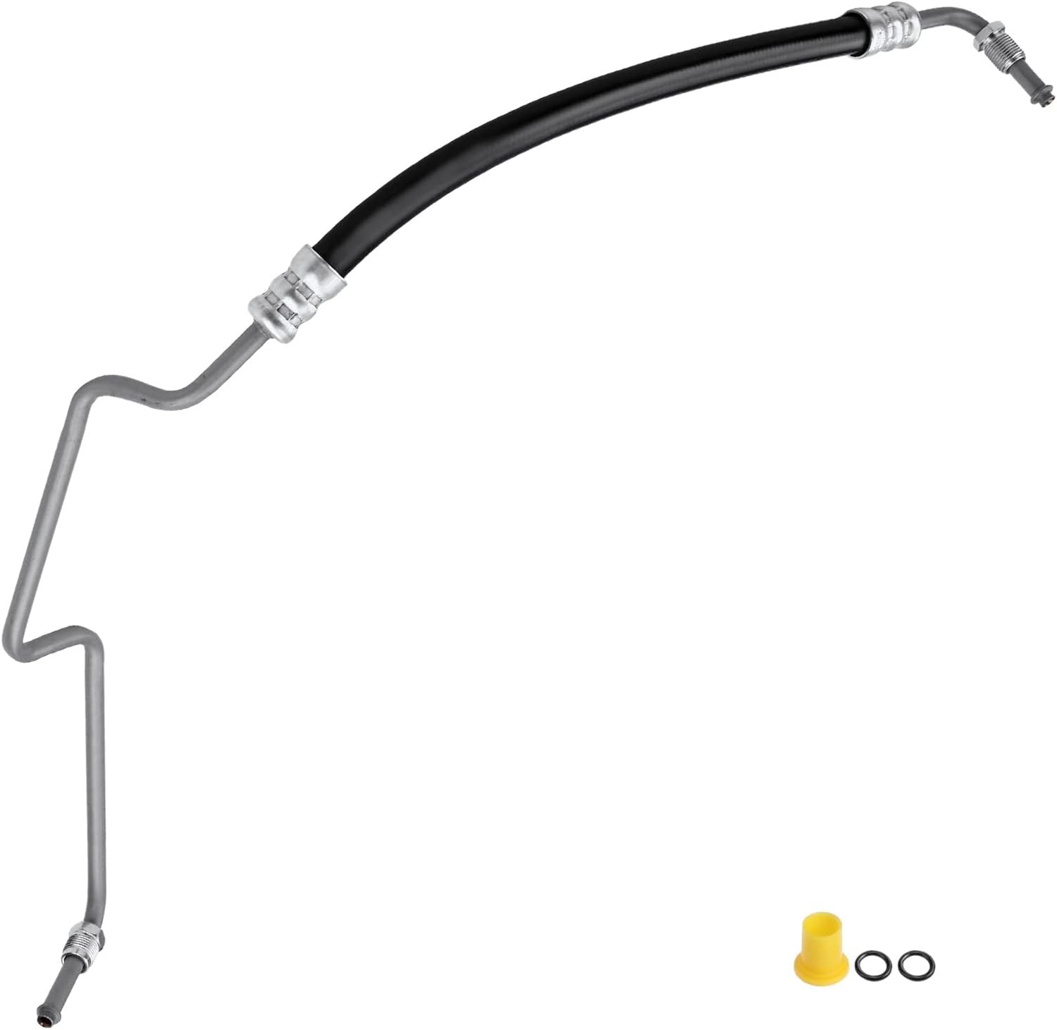 A-Premium Power Steering Pressure Hose Line Assembly Compatible with Buick LeSabre 1996-1999, Park Avenue 1996 & Oldsmobile 88, 98, LSS, Regency & Pontiac, V6 3.8L, with O-ring, Pump To Gear/Rack