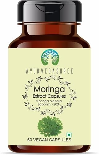 Moringa Extract 500mg – 60 Vegetarian Capsules | Moringa Oleifera | All Natural | 100% Vegan | Gluten-Free.