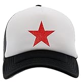 Diseño superior Enigmae Ruso Rojo Estrella Gorra de Beisbol Sombrero Unisex Hombres Mujeres Frente de Espuma Espalda de Malla Negro Baseball Cap