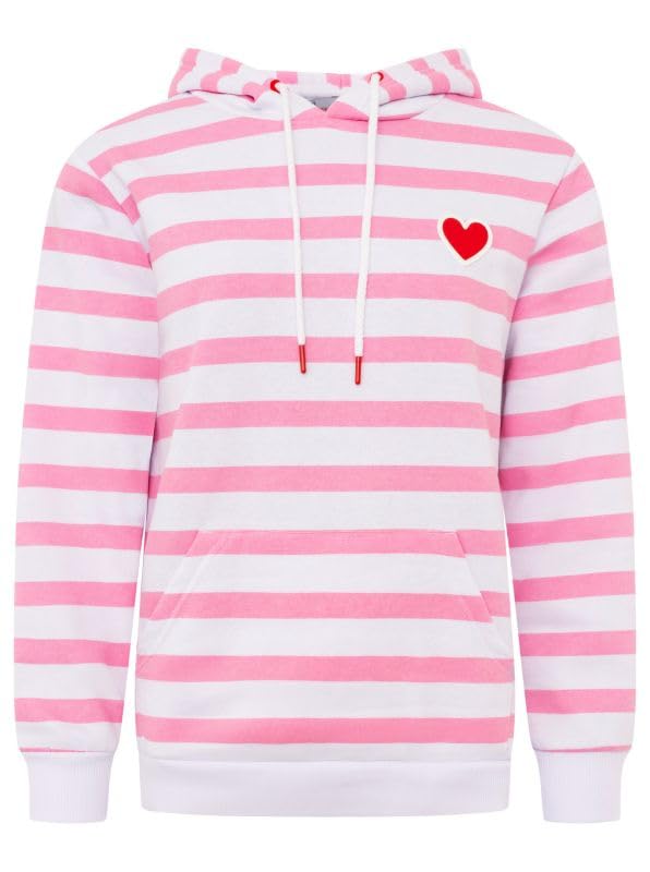 Zwillingsherz Damen Pullover Hoodie Sweatshirt | Kapuzenpullover & Übergangspullover | Aufdruck Frühling Sommer Herbst