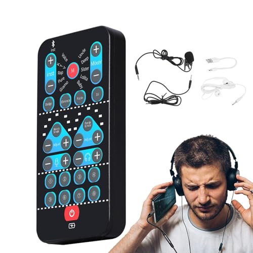 Scheda audio portatile dispositivo cambia voce - live con 8 effetti sonori - live mascheratore vocale Plug and Play per DJ