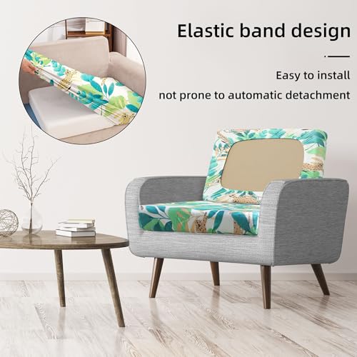 Image of BIETYONE 8Pcs Stretch Patio Cushion Covers,Outdoor Couch Covers Replacement,Outdoor Couch & Sofa Slipcovers,for Patio Furniture Cushion Covers,Washable Reusable urniture Protector(Leopard,8PCS)