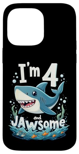 I'm 4 and Jawsome Shark 4΂̒a qp X}zP[X iPhone 14 Pro Max p