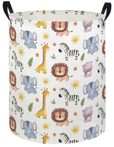 Image of Baby Laundry Hamper kids laundry Basket Waterproof Laundry Bag for Bedroom Clothes Organizer Room Decor(Animal)