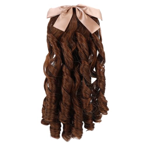 Lurrose Retro Curly Ponytail Wig Long Ringlet Hairpiece for Women with Insert Comb - Easy to Wear Extension for Cosplay Wedding Party and Daily Styling