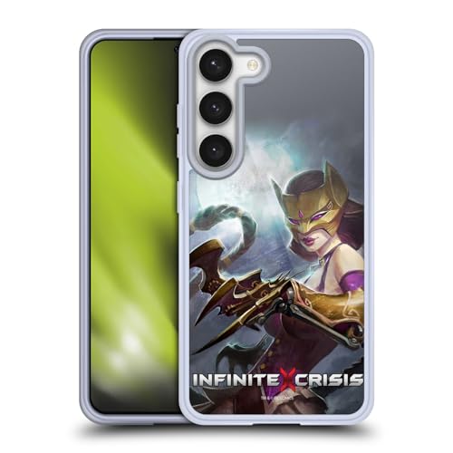 Funda de Gel Suave Samsung S23 que evita caídas luciendo a Infinite Crisis Catwoman