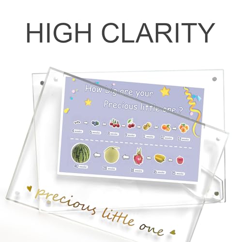 Zyeco A5 Magnetic Acrylic Ultrasound Picture Frame, Baby Keepsake For Baby Announcement thumb #4