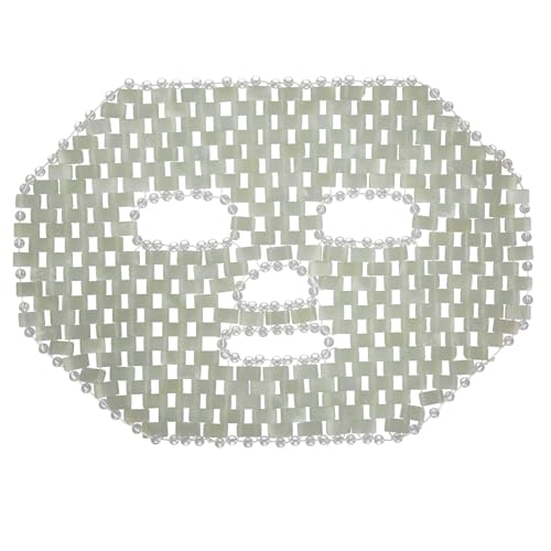 Mascarilla Facial de Jade Natural Grande para Masaje Calmante y Antifaz de Belleza