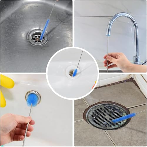 Image of CPAP Tube Cleaning Kit - 6.5Ft Flexible Stainless Steel Brush + 15 /19mm Spiral Head Compatible with CPAP Tubing 2-in-1 Cleaning Tool Set
