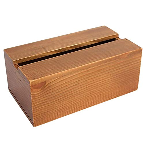 Boîte de mouchoirs salon design porte-serviettes table basse bois - 2