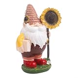 Skurrile bemalte Gartenzwerg-Statue aus Harz für den Außenbereich, Rasen, Hof, Terrasse, Dekoration, frischer pastoraler Stil, Heimdekoration (A)