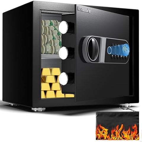 Novasafe Biometric Home Safe with Fireproof Bag Cover
