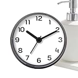 Orologio da doccia impermeabile, alimentato a batteria, allarme per la parete, adatto per la doccia, adatto per il bagno, , l'interno, la vasca da bagno, la piscina, l'appartamento e il