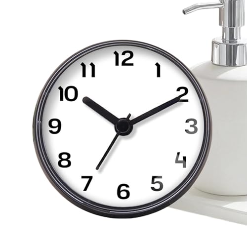 Horloge Étanche Pour La Salle De Bain | Alarme À Ventouse À Piles Murale - Horloge de cuisine à piles | pour salle de bain, cuisines, intérieurs, baignoires, piscines, saunas, appartements, dortoirs