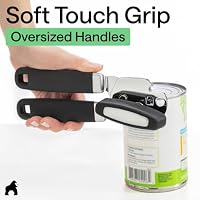 GORILLA GRIP Upgraded Model Stainless Steel Manual Can Opener, Black — image 4