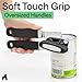 GORILLA GRIP Heavy Duty Stainless Steel Smooth Edge Manual Can Opener and Bottle Openers, US Designed, Soft Comfortable Handle, Oversized Handheld Turn Knob, Multifunctional Kitchen Tool, Black