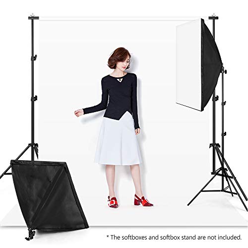 Kit de pano de fundo de fotografia de estúdio com suporte de metal de 2 * 3m / 6,6 * 10 pés + 3pcs 1