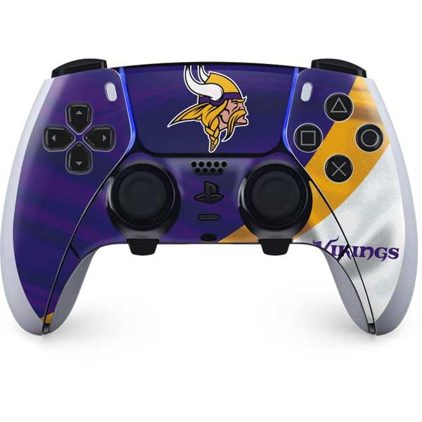 Skinit Decal Gaming Skin Compatible with PS5 DualSense Edge Pro Controller - Officially Licensed NFL Minnesota Vikings Design