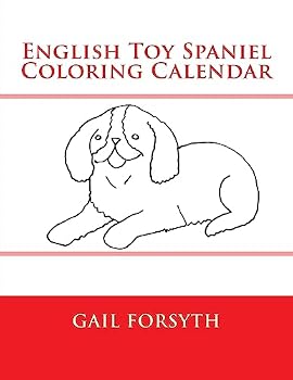 Paperback English Toy Spaniel Coloring Calendar Book
