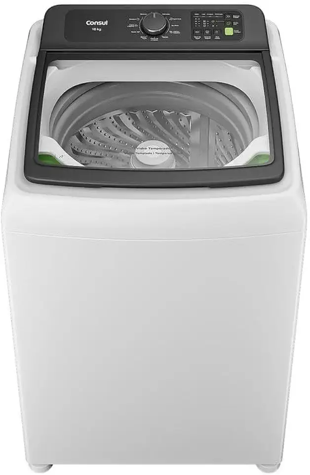 Lavadora de Roupas Consul 16kg Cesto Inox 12 programas Branco CWN16AB
