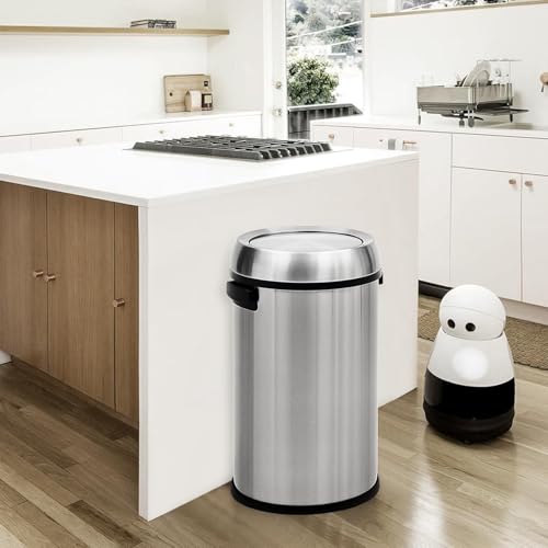 Caneca de basura de acero inoxidable 65 L con base reforzada miniatura 3