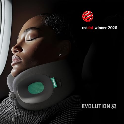 Image of Cabeau Evolution X Deluxe - Best Travel Neck Pillow with Travel Bag (Diamond Black /White)