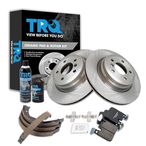 Image of TRQ Rear Brake Pad & Rotor Kit Compatible with 2012-2013 BMW